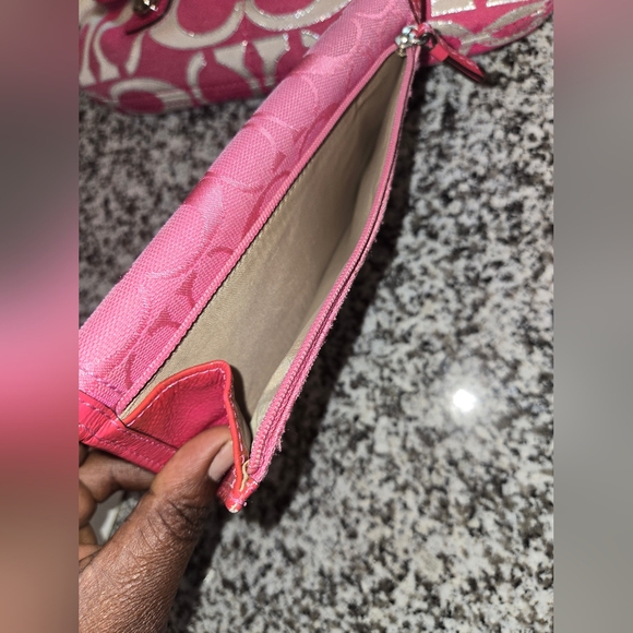 Coach Pink Wallet with Buckle - Picture 3 of 7